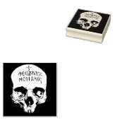 Memento mori schedel rubberstempel (Gestempeld)