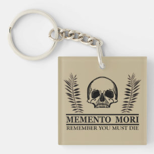 Memento mori schedel sleutelhanger