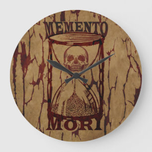 Memento mori schedel zandloper grote klok