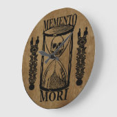 Memento mori schedel zandloper grote klok (Hoek)