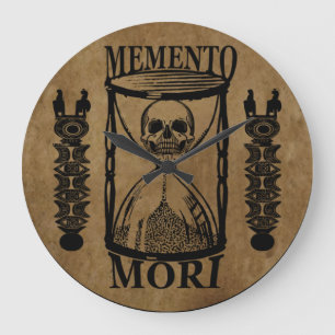 Memento mori schedel zandloper grote klok