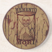 Memento mori schedel zandsteen onderzetter (Voorkant)