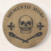 Memento mori schedel zandsteen onderzetter (Voorkant)