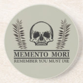 Memento mori schedel zandsteen onderzetter (Voorkant)
