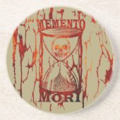Memento mori schedel zandsteen onderzetter (Voorkant)