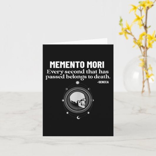 Memento Mori Seneca Stoïcisme Stoïcisme Filosofie  Kaart (Gele Bloem)