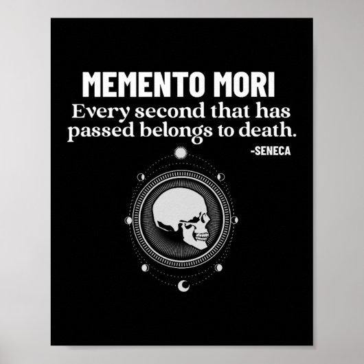 Memento Mori Seneca Stoïcisme Stoïcisme Filosofie  Poster (Voorkant)