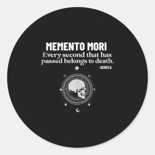 Memento Mori Seneca Stoïcisme Stoïcisme Filosofie  Ronde Sticker
