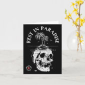 Memento Mori Shirt - Rust in het Paradijs - Latin Kaart (Gele Bloem)