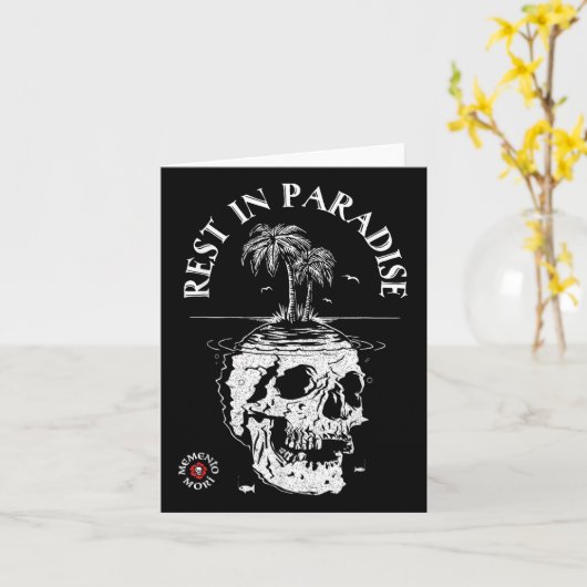 Memento Mori Shirt - Rust in het Paradijs - Latin  Kaart (Gele Bloem)