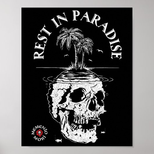 Memento Mori Shirt - Rust in het Paradijs - Latin  Poster (Voorkant)