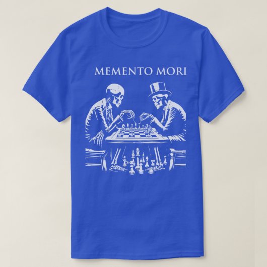 Memento Mori-skeletten schaken T-shirt (Design voorkant)