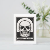 Memento Mori Skull Art Briefkaart (Staand voorkant)