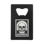 Memento Mori Skull Art Creditkaart Flessenopener (Achterkant)