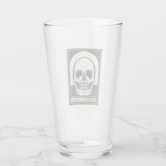 Memento Mori Skull Art Glas (Achterkant)