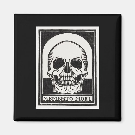 Memento Mori Skull Art Magneet (Voorkant)