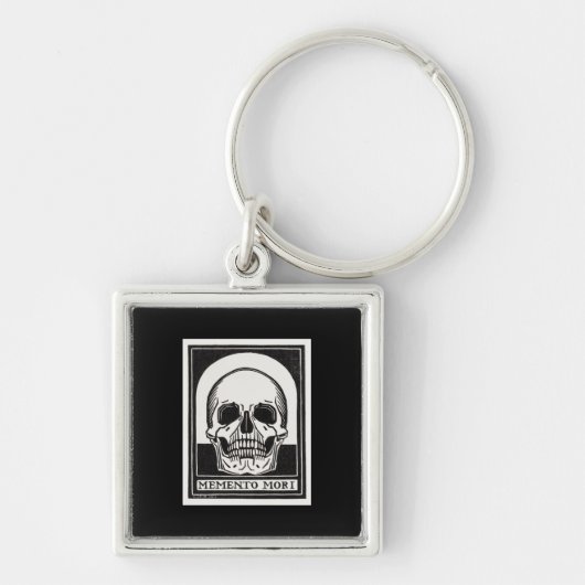 Memento Mori Skull Art Sleutelhanger (Voorkant)