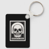 Memento Mori Skull Art Sleutelhanger (Achterkant)