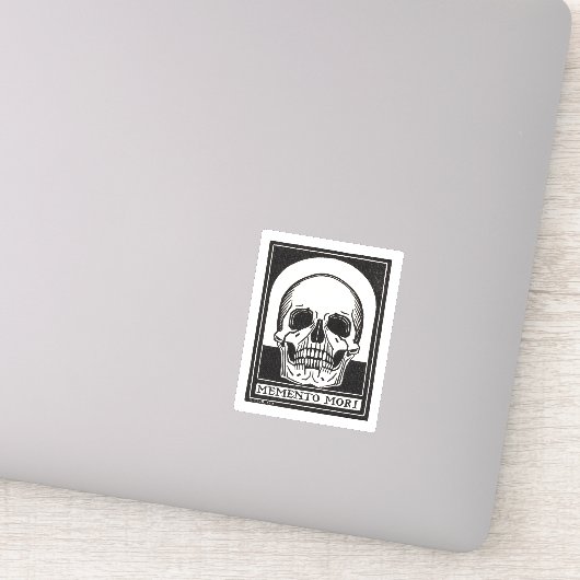 Memento Mori Skull Art Sticker (Detail)