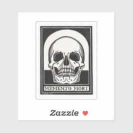 Memento Mori Skull Art Sticker
