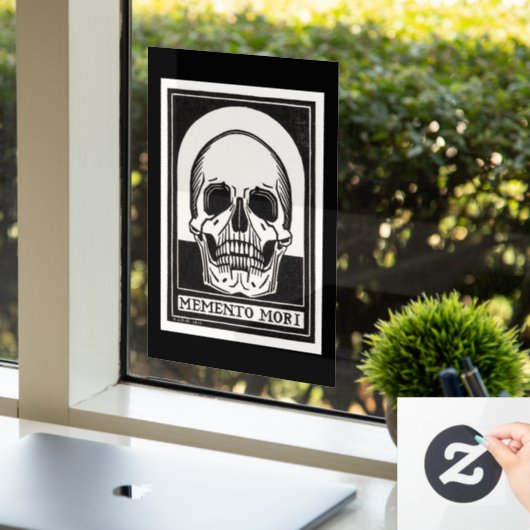 Memento Mori Skull Raamsticker (Kantoor)