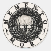 Memento Mori Skull Sticker (Voorkant)