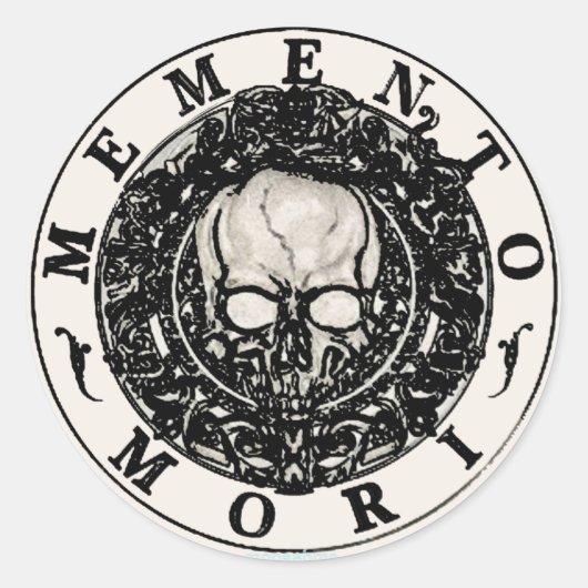 Memento Mori Skull Sticker (Voorkant)