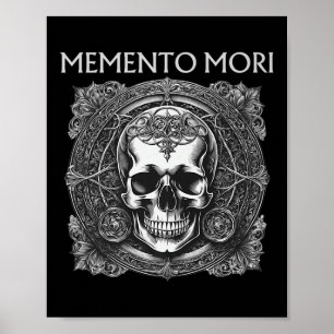 Memento Mori Skull Stoïcijnse filosofie Mannen Vro Poster
