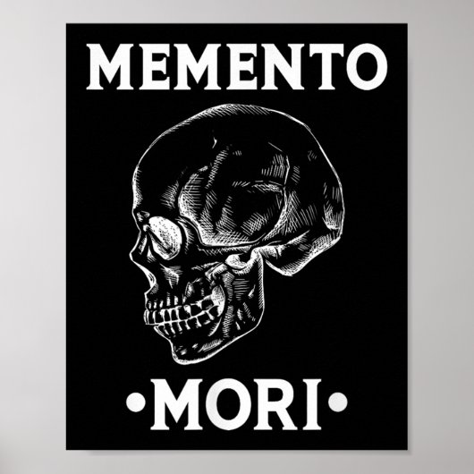 Memento Mori Skull Stoicism Philosophy Poster (Voorkant)