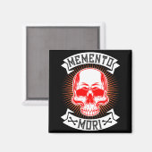 Memento Mori Skull Uw tijd zal komen Magneet (Voorkant / Achterkant)