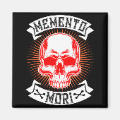 Memento Mori Skull Uw tijd zal komen Magneet (Voorkant)