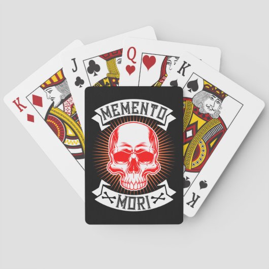Memento Mori Skull Uw tijd zal komen Pokerkaarten (Achterkant)