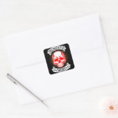 Memento Mori Skull Uw tijd zal komen Vierkante Sticker (Envelop)