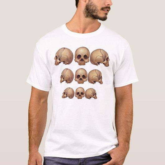 Memento Mori Skulls Aflopend Shirt (Voorkant)