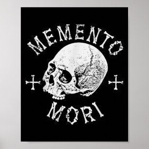 Memento Mori Stoic Onthoud Doodschedel Botten Tatt Poster