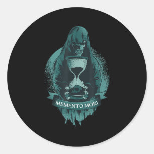 Memento Mori Stoïcijns Latijn Stoïcisme Filosofie  Ronde Sticker