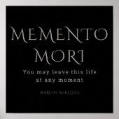 Memento Mori, Stoicisme, Marcus Aurelius Poster (Voorkant)