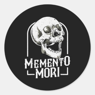 Memento Mori Stoïcisme Mortaliteitsfilosofie Q Ronde Sticker