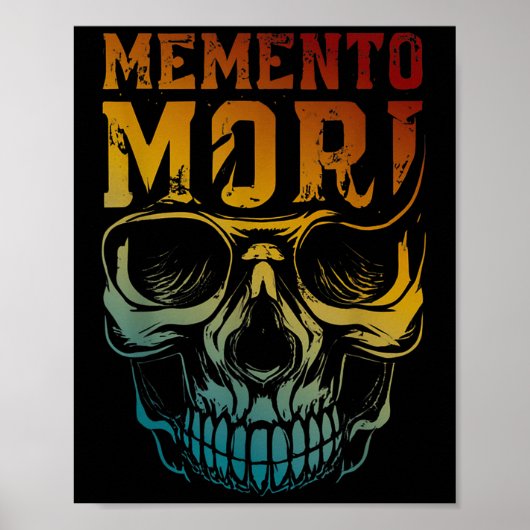 Memento Mori Stoïcisme Schedel Quote Stoïcijnse fi Poster (Voorkant)