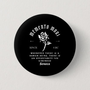 Memento Mori Stoïcisme Seneca Vriendelijkheid Filo Ronde Button 5,7 Cm