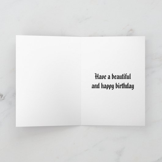 Memento Mori Tableau Gotische Verjaardag Kaart (Binnen)