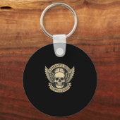 Memento Mori Tempus Fugit Latin Stoic Quote Premiu Sleutelhanger (Voorkant)