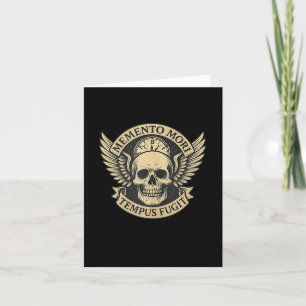 Memento Mori Tempus Fugit Latin Stoic Quote Tank T Kaart