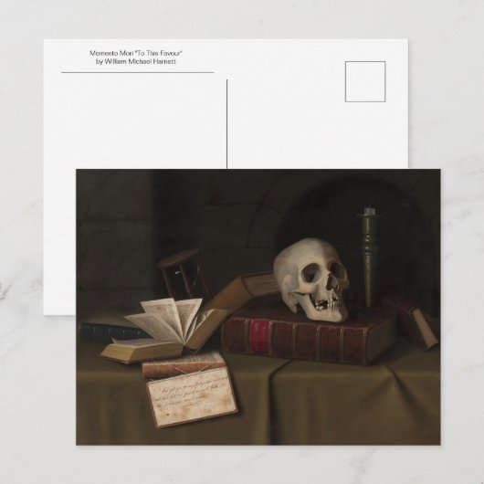 Memento Mori "To This Favor" van William Harnett Briefkaart (Voorkant / Achterkant)