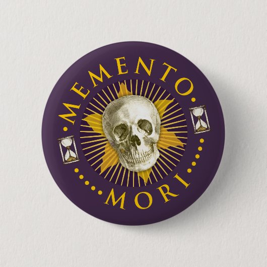 Memento Mori-toets Ronde Button 5,7 Cm (Voorkant)
