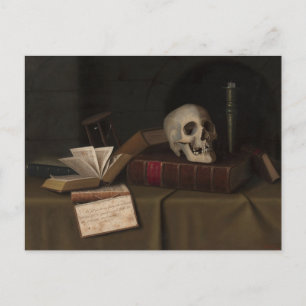 Memento Mori "Tot Dit Voordeel" door William Harne Briefkaart