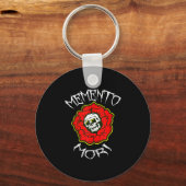 Memento Mori Traditioneel Tattoo Bloem & Sched Sleutelhanger (Voorkant)