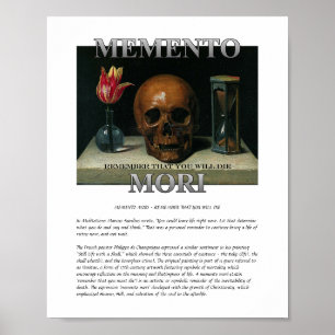 Memento Mori - Vergeet niet dat je Poster zult ste