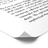 Memento Mori - Vergeet niet dat je Poster zult ste (Hoek)