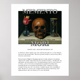 Memento Mori - Vergeet niet dat je Poster zult ste